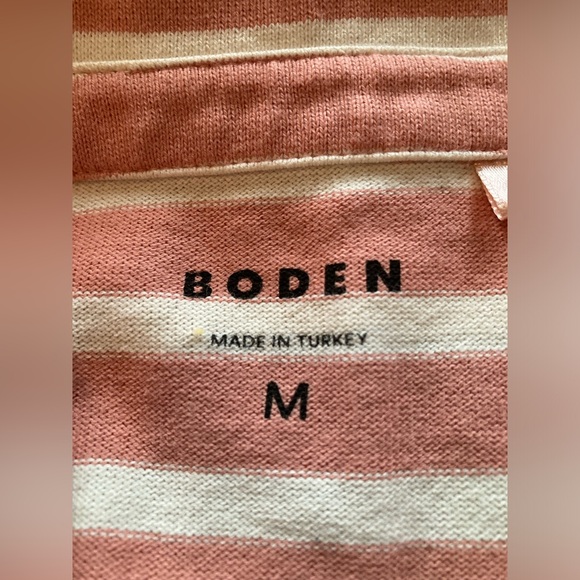 Boden 100% Cotton Long Sleeve Striped Pullover Top. Size Medium. - Picture 4 of 11